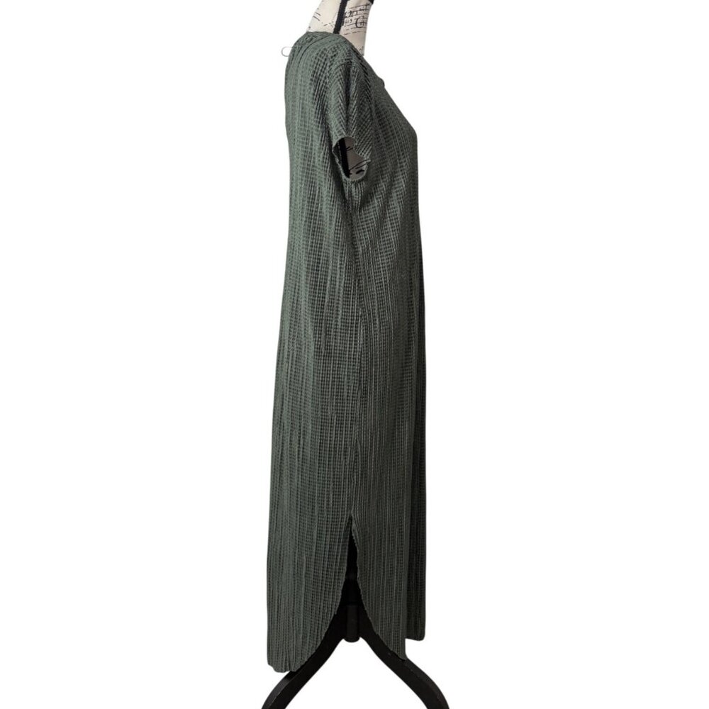 Sabina Musayev Anthropologie Womens XS Maxi Dress Moss Green Textured Crinkle - Picture 2 of 6